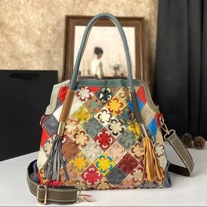 Vintage Colorful Patchwork Women's Bag